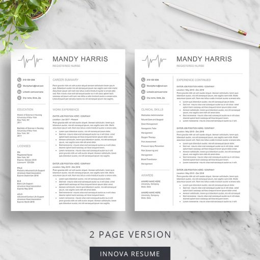 2 page nurse resume template