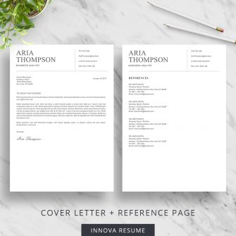 Minimalist cover letter design