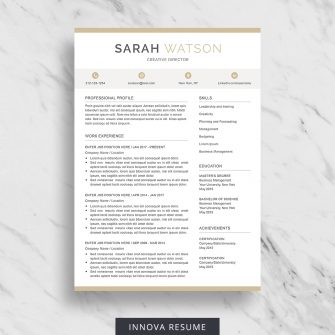 Resume template for Word