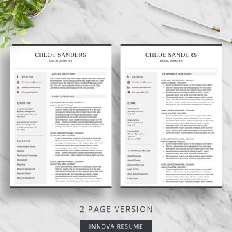 Creative 2 page resume template