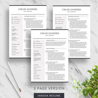 Creative 3 page resume template