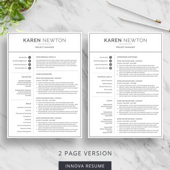 Professional 2 page resume template