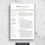 Resume template with modern design