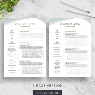 Creative 2 page resume template