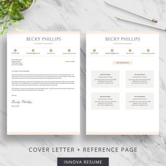 Cover letter template with professional design