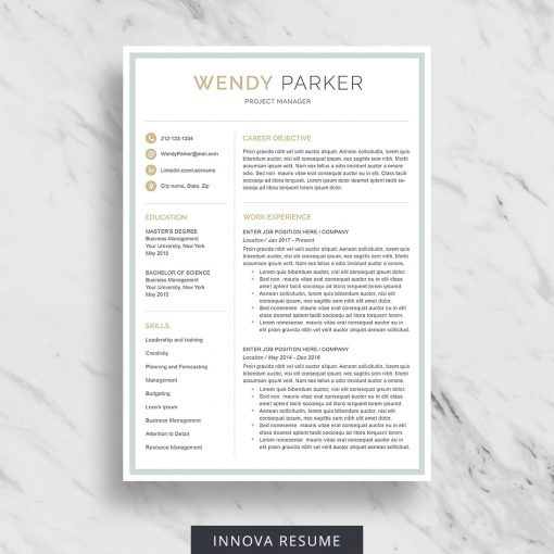 Professional resume template