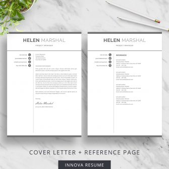 Cover letter and reference page