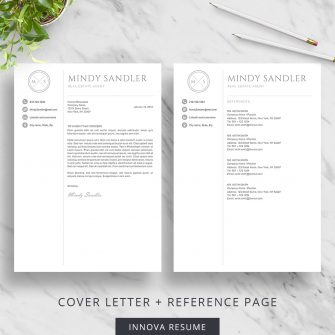 Cover letter with monogram