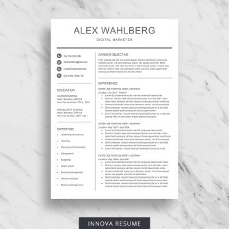 Clean resume template