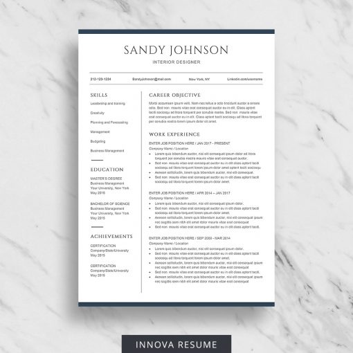 Clear resume template