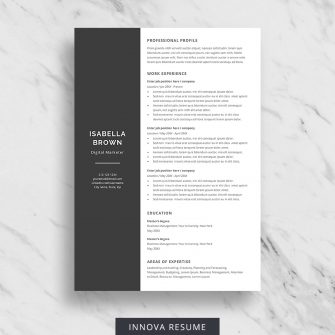 Chronological resume template