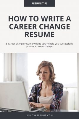 Career change resume writing tips