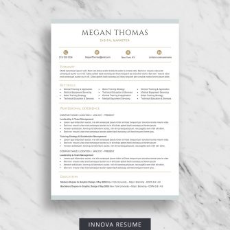 Career change resume template