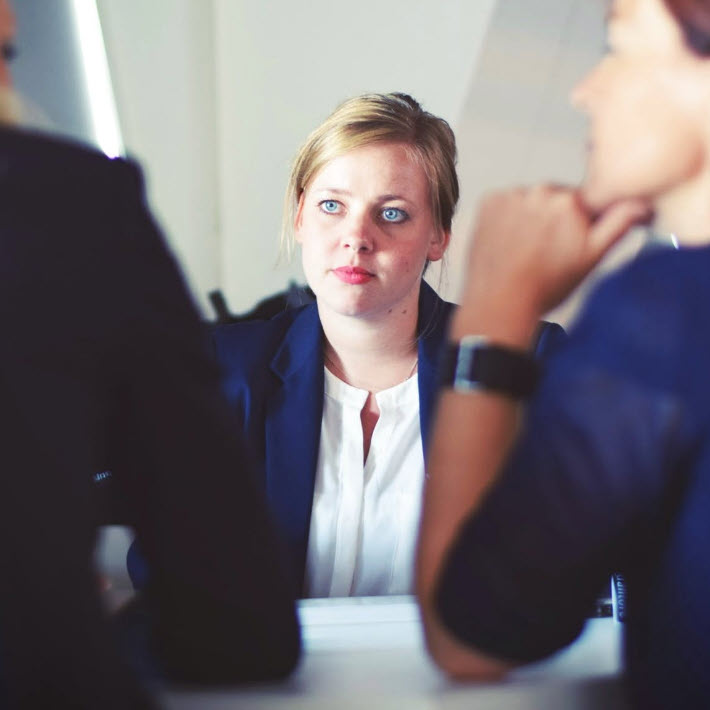 focused job interview